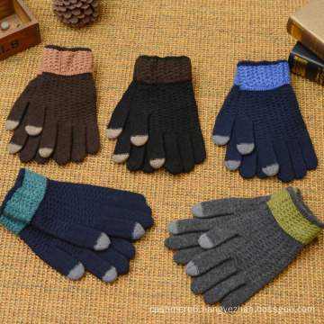 Man′s Winter Warm Knitted Gloves Full Finger Wholesale